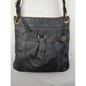 The Sak Kendra Crossbody Bag Black Pebbled Leather Shoulder Purse Soft Boho
